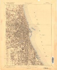 1901 Map of Chicago, 1920 Print