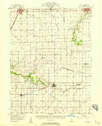 1957 Map of Fairbury, IL, 1958 Print