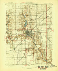 1900 Map of Danville, 1946 Print