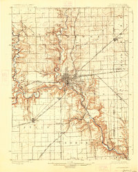 1900 Map of Danville, 1926 Print