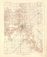 1900 Map of Danville, 1930 Print