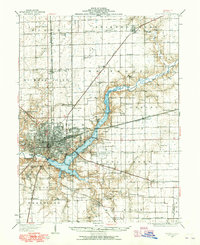 1929 Map of Decatur, 1965 Print
