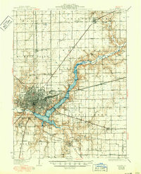 1933 Map of Decatur, 1950 Print