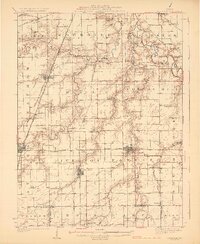 preview thumbnail of historical topo map of Divernon, IL in 1924