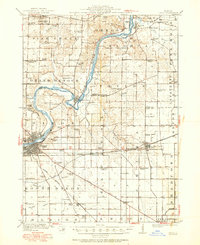 1918 Map of Dixon, 1950 Print