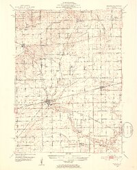 1951 Map of Earlville, 1952 Print