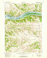1953 Map of Montpelier, IA, 1960 Print