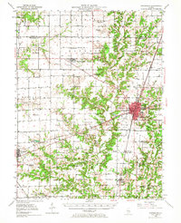 preview thumbnail of historical topo map of Effingham, IL in 1950