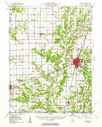 1950 Map of Effingham, IL, 1964 Print