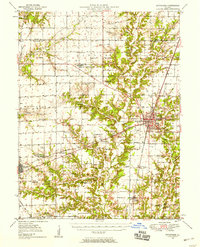 1950 Map of Effingham, 1958 Print