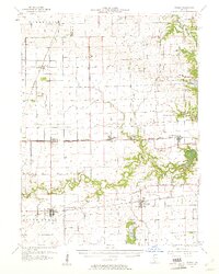 1957 Map of Fithian, IL, 1961 Print