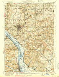 1913 Map of Galena, 1939 Print