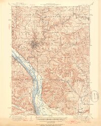 1911 Map of Galena, 1953 Print