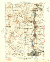 1932 Map of Geneva, IL, 1949 Print