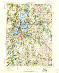 1920 Map of Grays Lake, 1958 Print