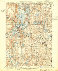 1923 Map of Grays Lake, 1932 Print