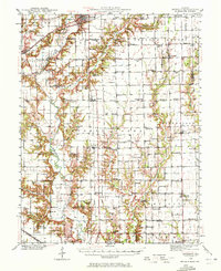 1940 Map of Greenup, 1972 Print