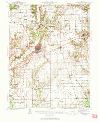 1939 Map of Greenville, IL, 1969 Print