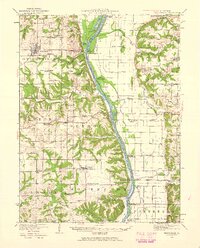 1924 Map of Griggsville, 1959 Print