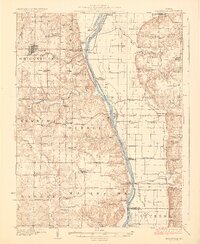 preview thumbnail of historical topo map of Griggsville, IL in 1926