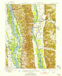 1934 Map of Hardin, IL, 1956 Print