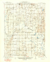 1910 Map of Hardinville, 1950 Print