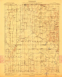 preview thumbnail of historical topo map of Crawford County, IL in 1910
