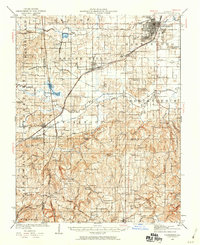 1939 Map of Harrisburg, IL, 1959 Print