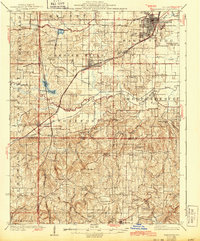 1925 Map of Harrisburg, IL, 1943 Print