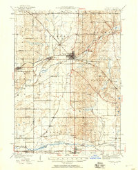 1932 Map of Harvard, IL, 1958 Print