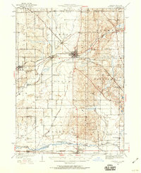 1932 Map of Harvard, IL, 1959 Print