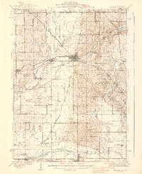 preview thumbnail of historical topo map of Harvard, IL in 1937