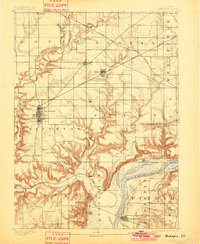 1893 Map of Hennepin, 1901 Print