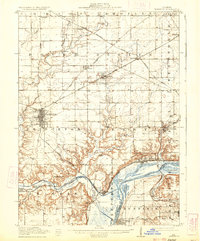 1911 Map of Hennepin, IL, 1933 Print