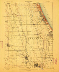 1900 Map of Highwood, 1910 Print