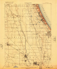 1900 Map of Des Plaines, IL, 1920 Print