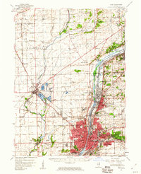 preview thumbnail of historical topo map of Joliet, IL in 1954
