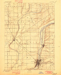 1892 Map of Joliet, 1901 Print