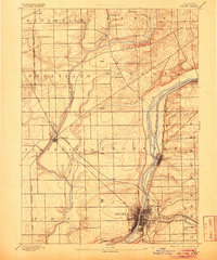 1892 Map of Joliet, 1905 Print