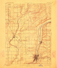 1892 Map of Joliet, 1912 Print