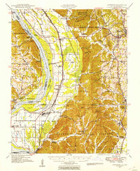 1947 Map of Jonesboro, IL, 1954 Print