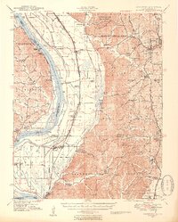 1947 Map of Jonesboro, IL, 1954 Print