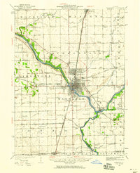 1922 Map of Kankakee, 1959 Print