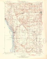 1935 Map of Keithsburg, 1954 Print