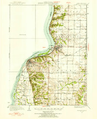 1950 Map of Keokuk, 1954 Print