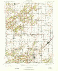 1945 Map of Kinmundy, 1972 Print