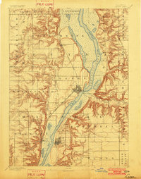 1893 Map of Lacon, 1902 Print