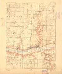 1893 Map of Lasalle, 1908 Print