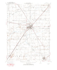 1911 Map of Logan County, IL, 1967 Print