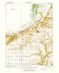 1932 Map of Lomax, 1957 Print